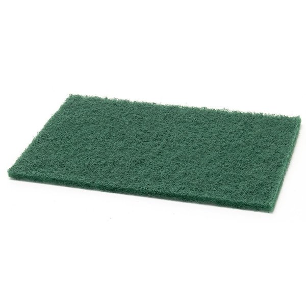 The Brush Man Green Medium Duty Hand Pad, 6” X 9” X 1/4”, Medium Duty, 60PK PAD-HAND-GREEN